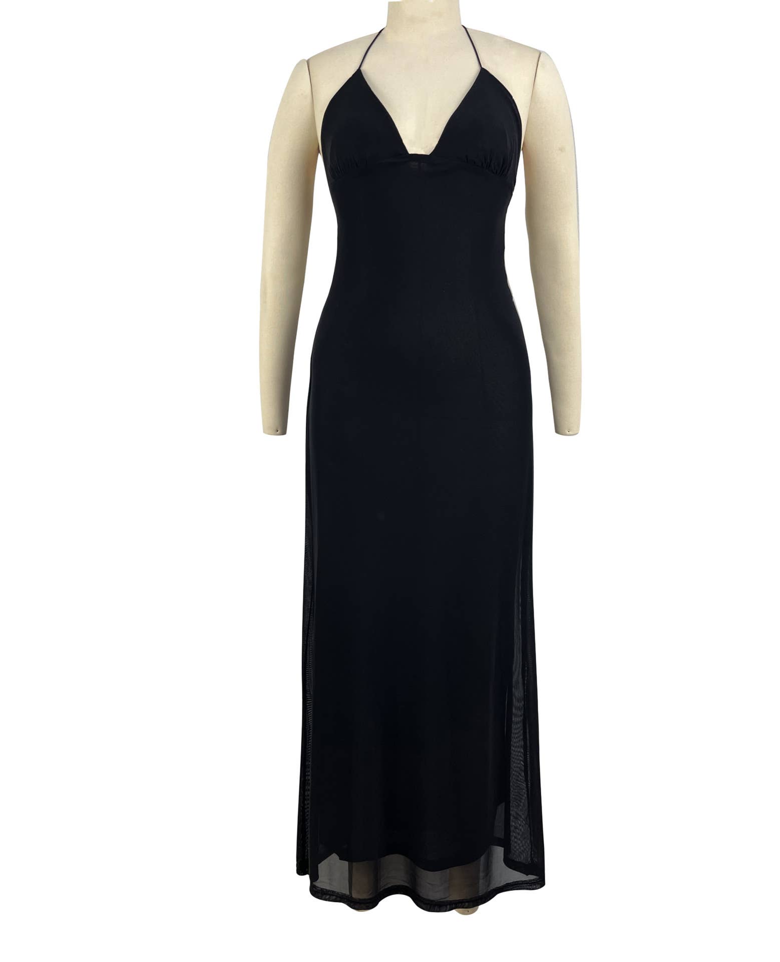 HIDDENBRAND - Wholesale Dress - Women's - Boho unique print sheer Mesh Butterfly Back Maxi Dress21