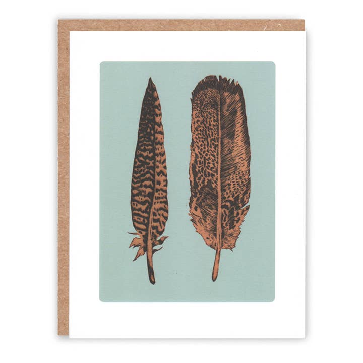 Feathers Card for wholesale by Sarah Landwehr