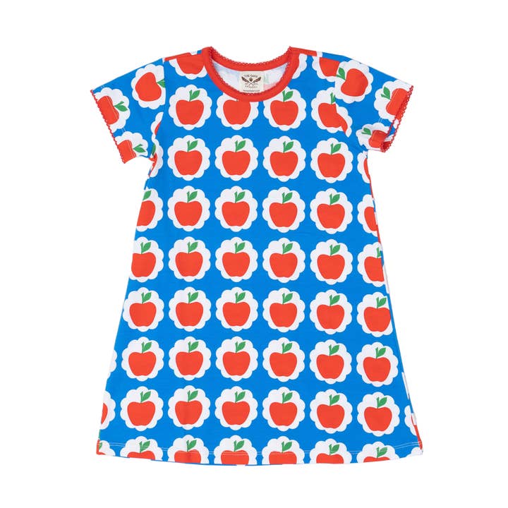 Mary Chase Navy Apple Dress for wholesale by The Oaks Apparel Company