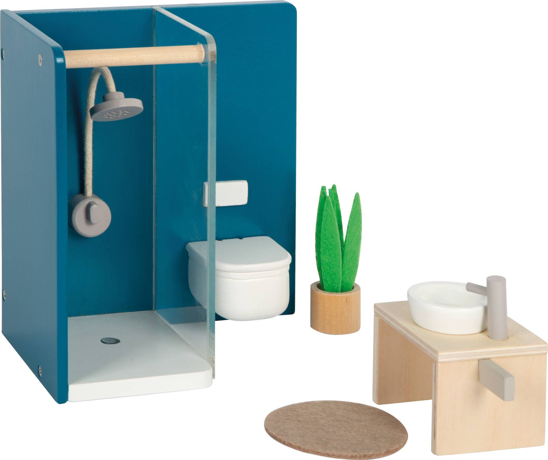 small foot - Vendita all'ingrosso Giocattolo in legno - Bambini - Casa delle bambole in legno naturale con mobili e accessori8