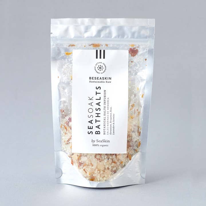 Seasoak badsalt med naturliga salter och blommor för wholesale av SEASKIN LIFE