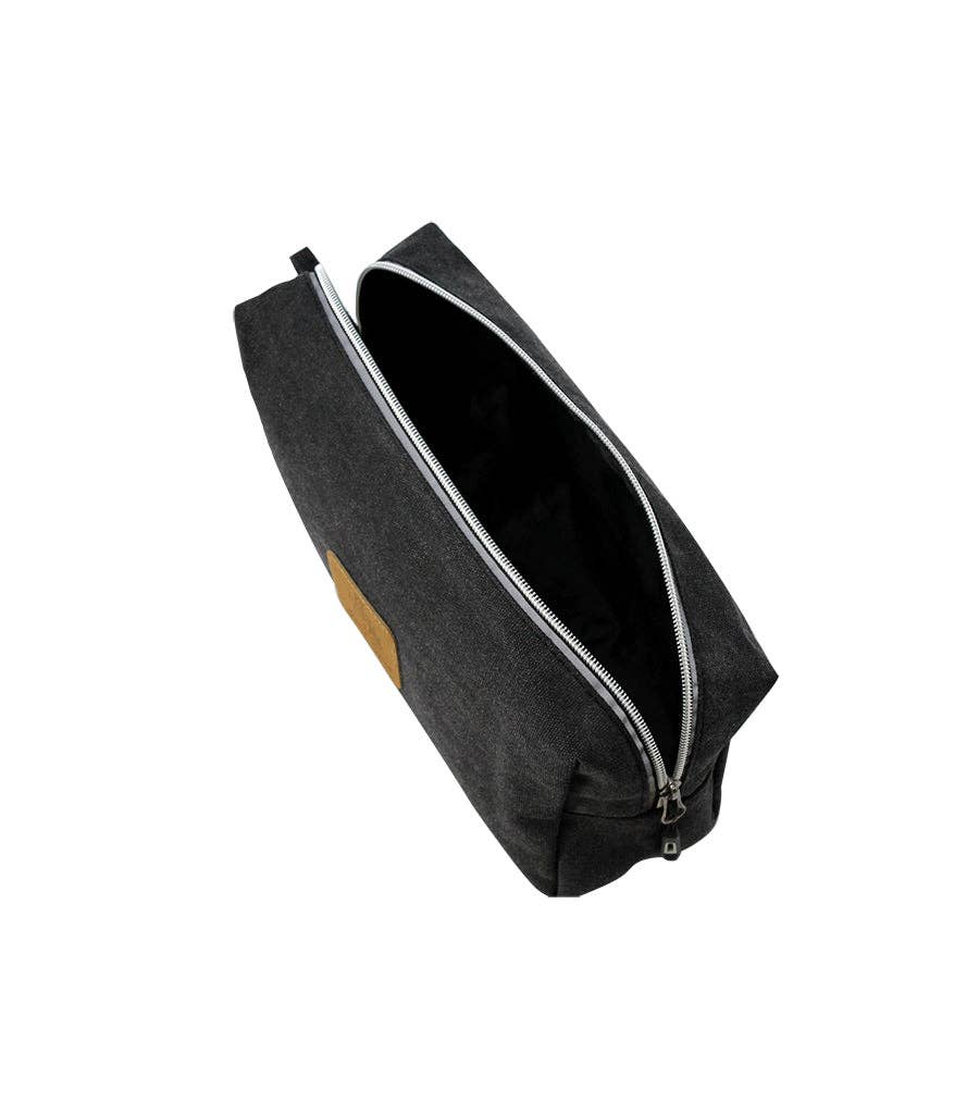 Magnolia Lounge - Wholesale Make-up/cosmetic bag - Black Extra Large Canvas Cosmetic Bag1