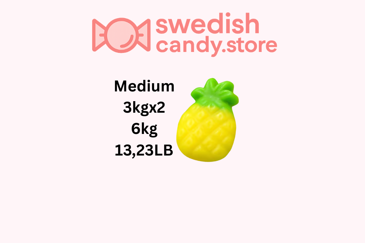 Swedish Candy.Store - Swedish Candy - Wholesale Gummy - Swedish Candy Pineapples/Ananas 3kg/6.61lb1