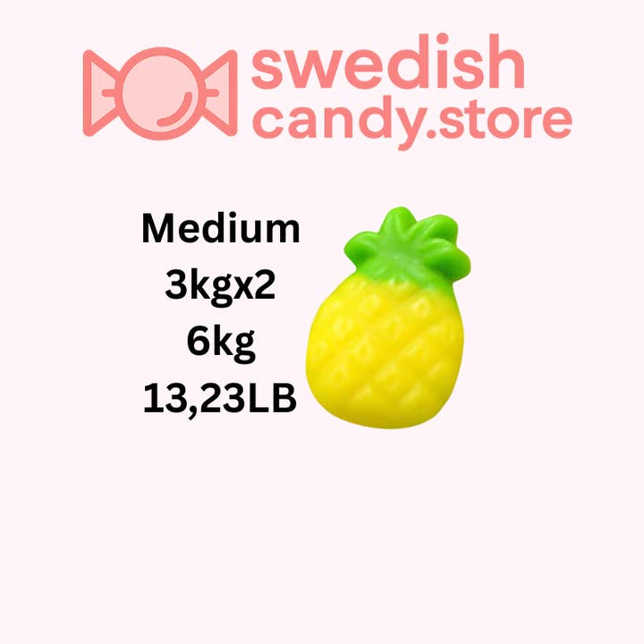 Swedish Candy.Store - Swedish Candy - Wholesale Gummy - Swedish Candy Pineapples/Ananas 3kg/6.61lb1