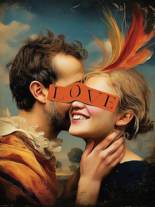 Stampe d'Arte d'Amore e Romanticismo - L'amore è cieco per la vendita all'ingrosso da parte di Mowbi