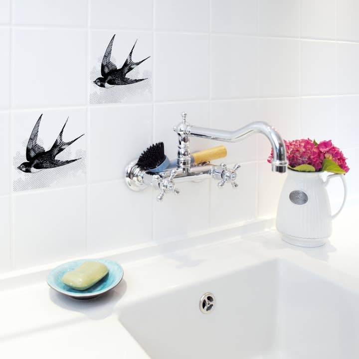 Martin 15x15cm Tile Stickers - Set of 2 for wholesale by Boubouki