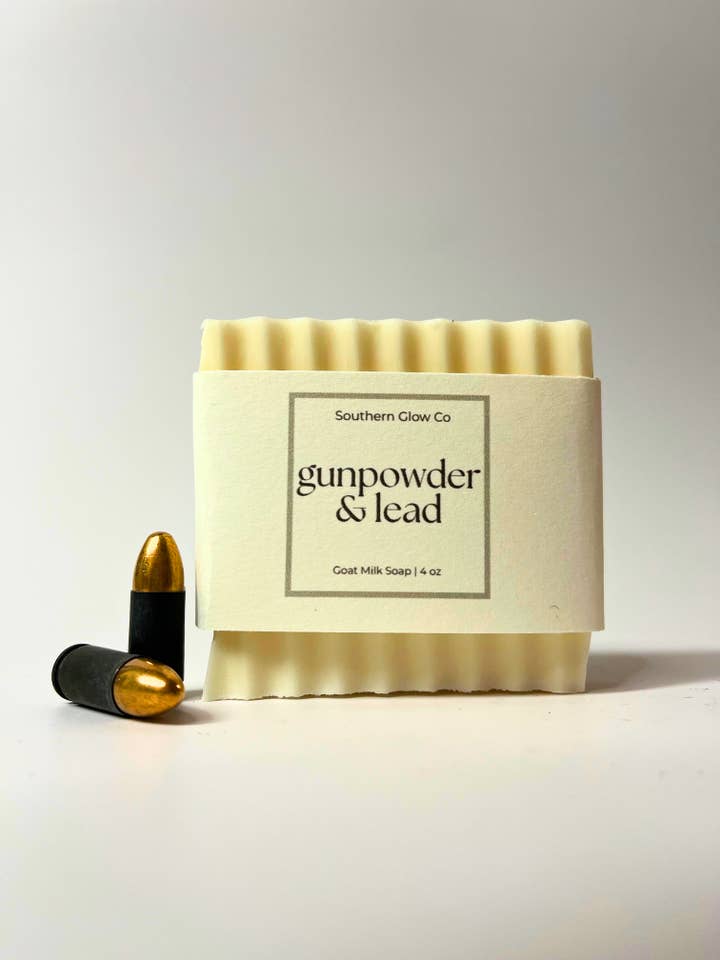 Savon en Barre Poudre à Canon & Plomb pour la vente par Southern Glow Co.
