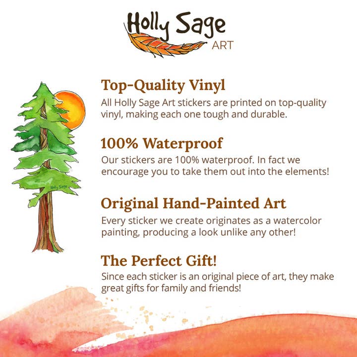Holly Sage Art - Wholesale Phone & Laptop Stickers - Glitter Snowflake Sticker
