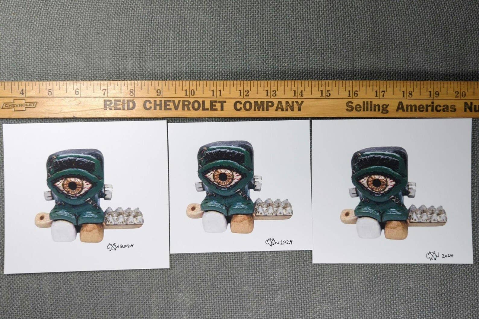 Chaos Woods - Wholesale Art Print - Frankenstein's Monster print - Cyclops with a toothbrush3