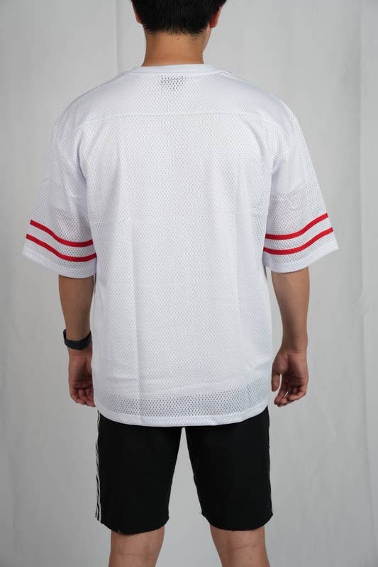 Lime Tree Clothing Inc. - Wholesale T-shirt – men's - Men’s Heavyweight Mesh Football Jersey w/ Stripe XS-2XL14