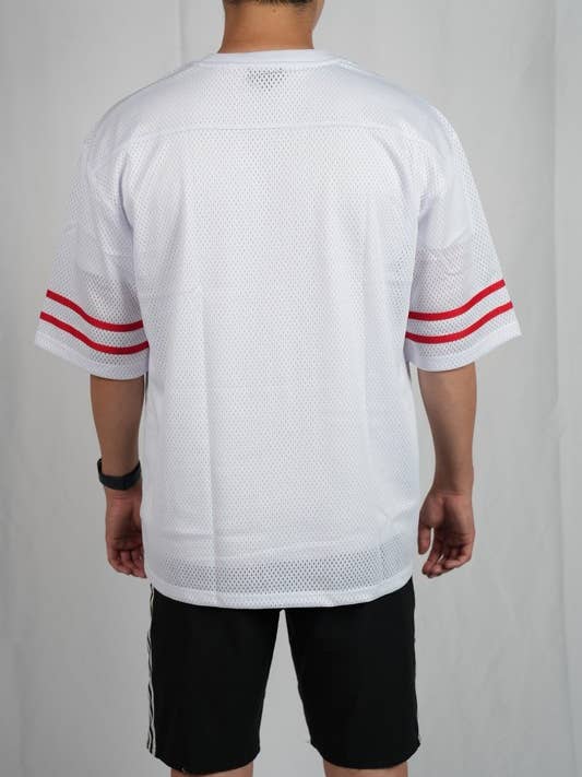 Lime Tree Clothing Inc. - Wholesale T-shirt – men's - Men’s Heavyweight Mesh Football Jersey w/ Stripe XS-2XL14