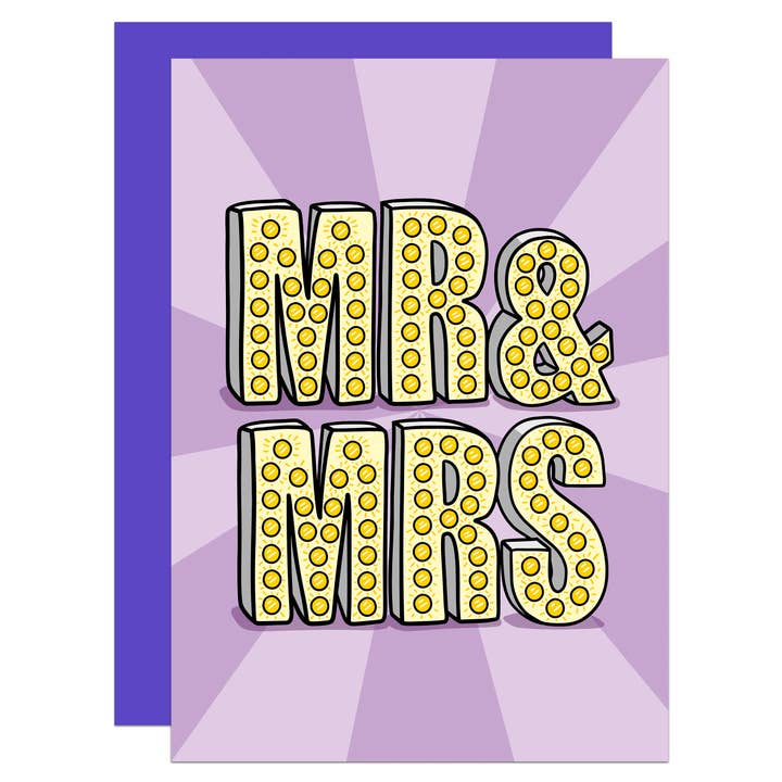 Koppel Lichte Bruiloft A6 Kaart voor wholesale door TeePee Creations