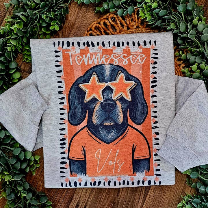 Preppy Tennessee Vols Mascot Sweatshirt for wholesale by Retro Raccoon Creations