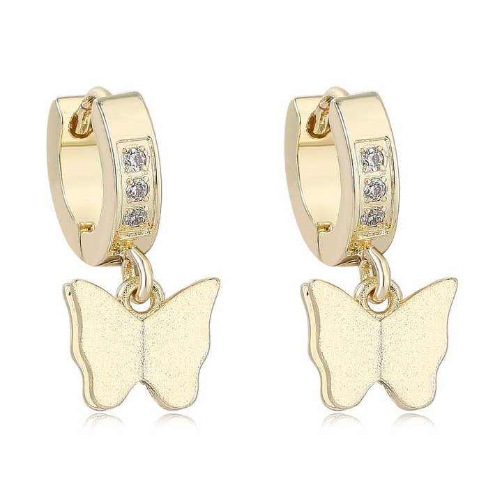 Papillon 3D Huggie Back pour la vente par The Tiny Gem