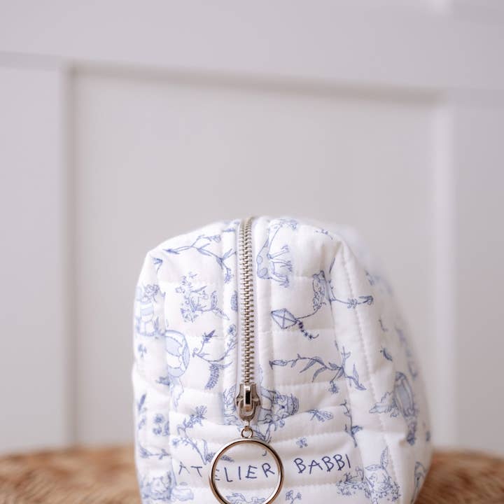 Atelier Babbi - Wholesale Diaper Bag - Baby - Diaper Pouch - Toile De Jouy / Blue4