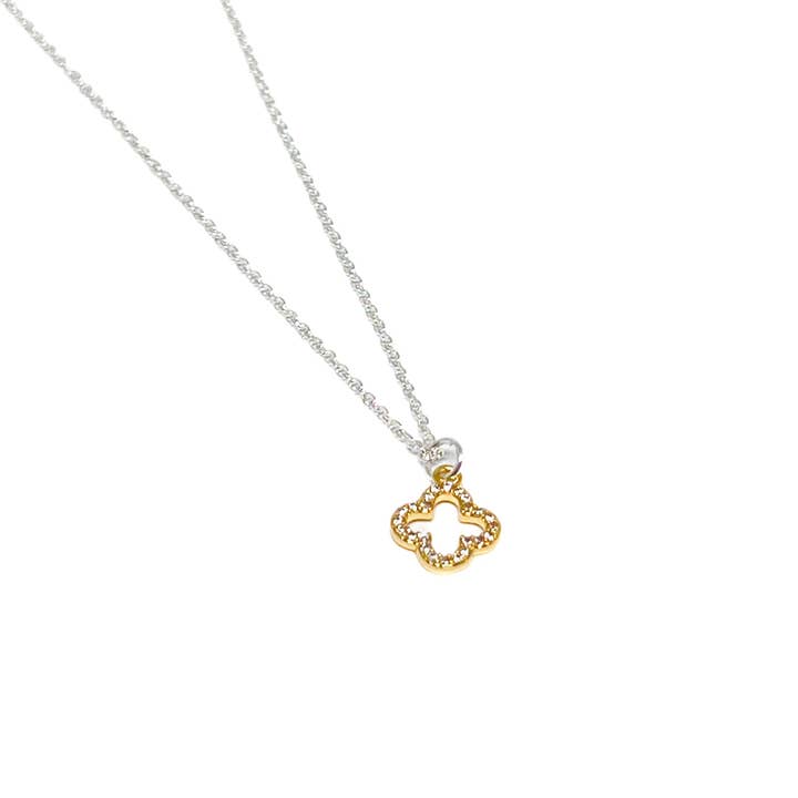 Enya Clover Necklace - Gold for wholesale by Clementine Jewellery