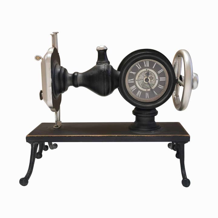 Horloge de table - Horloge de table machine à coudre pour la vente par Peterson Houseware & Artwares US