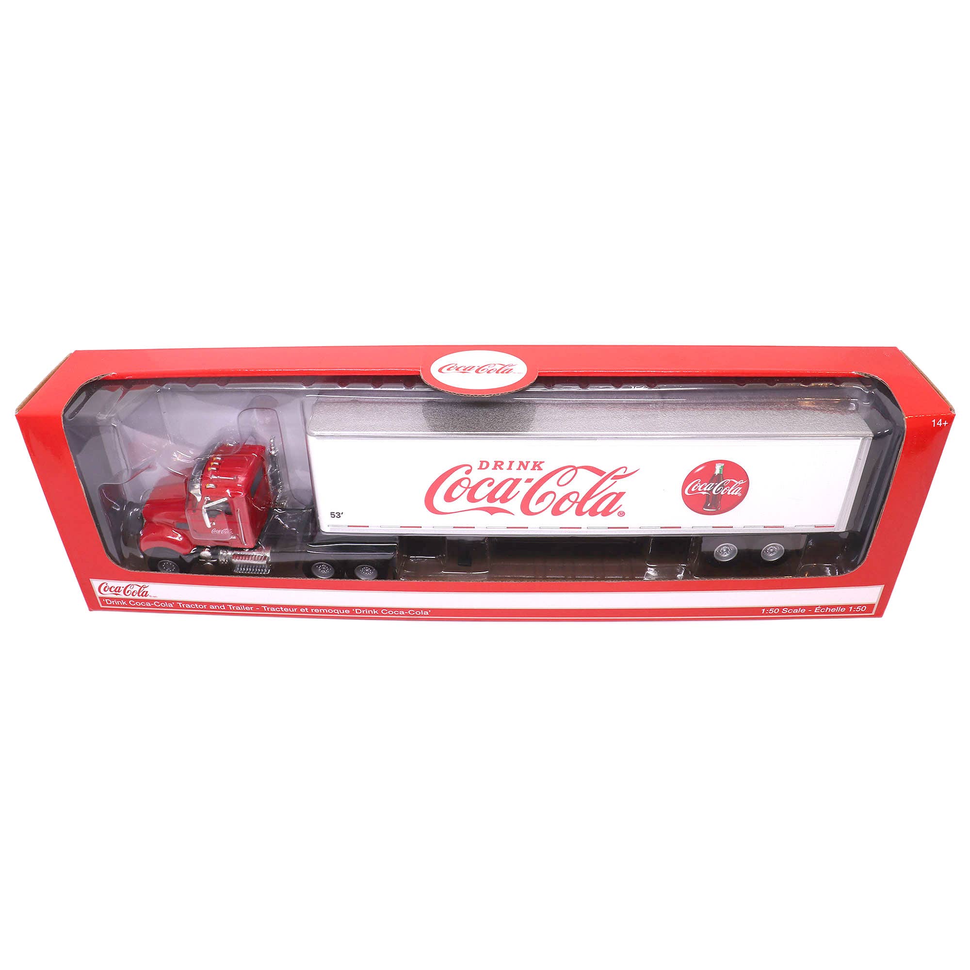 Motor City Classics, Inc. - Wholesale Decorative Tabletop Object - 1:50 Scale Coca-Cola 53' Tractor Trailer Diecast Model1