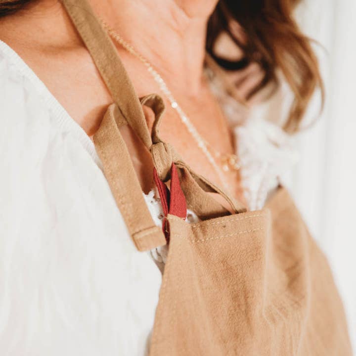 Kitchen Billboards - Wholesale Apron - Plus Size Almond Cotton Linen Apron1