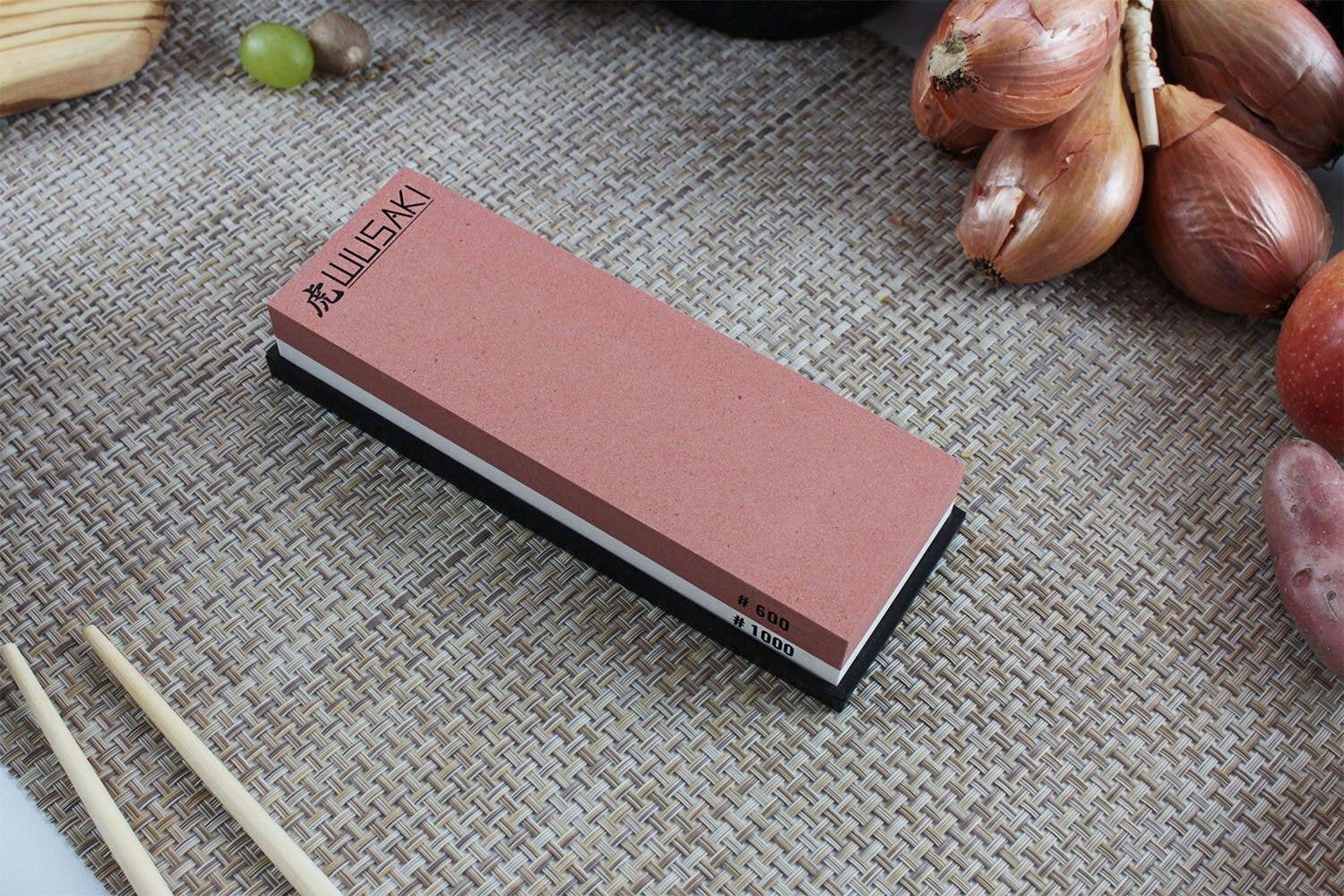 Les Découpeurs - Wholesale Knife Sharpener - Whetstone Grit 600/1000 + Base1