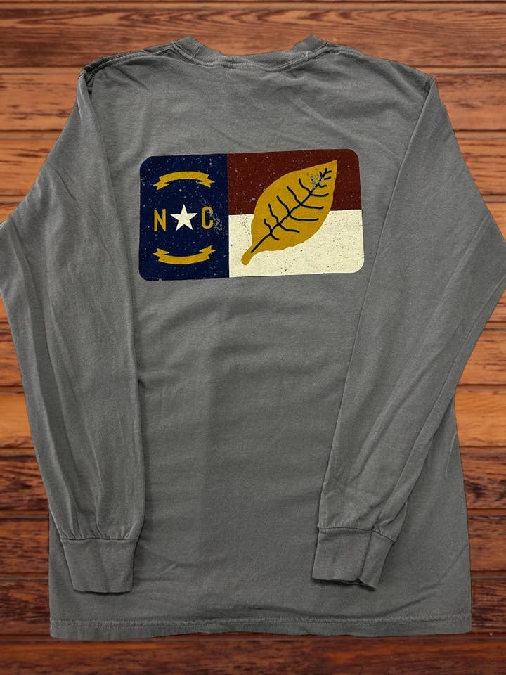 NC Tobacco Flag Long Sleeve No Pocket for wholesale by Bella Cotton