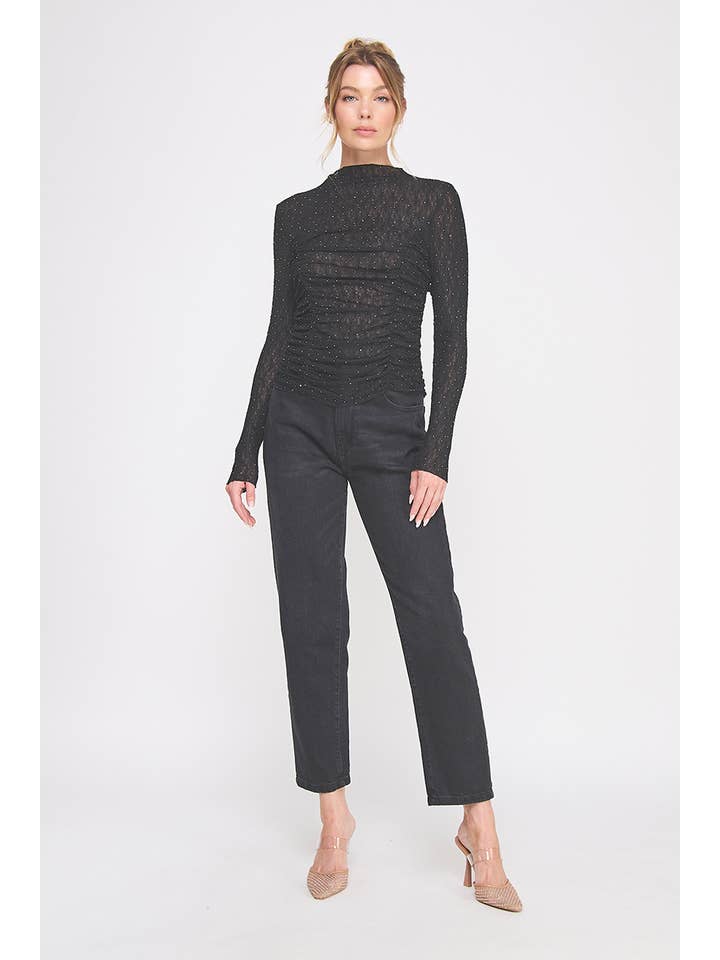 Allie Rose - Wholesale Blouse - Women's - Embellished lace Long Sleeve top3