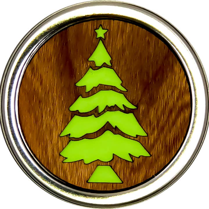 Woodcutts Inc. - Wholesale Keepsake Coin/Token - Christmas Tree  Wood and Metal Dreambox0