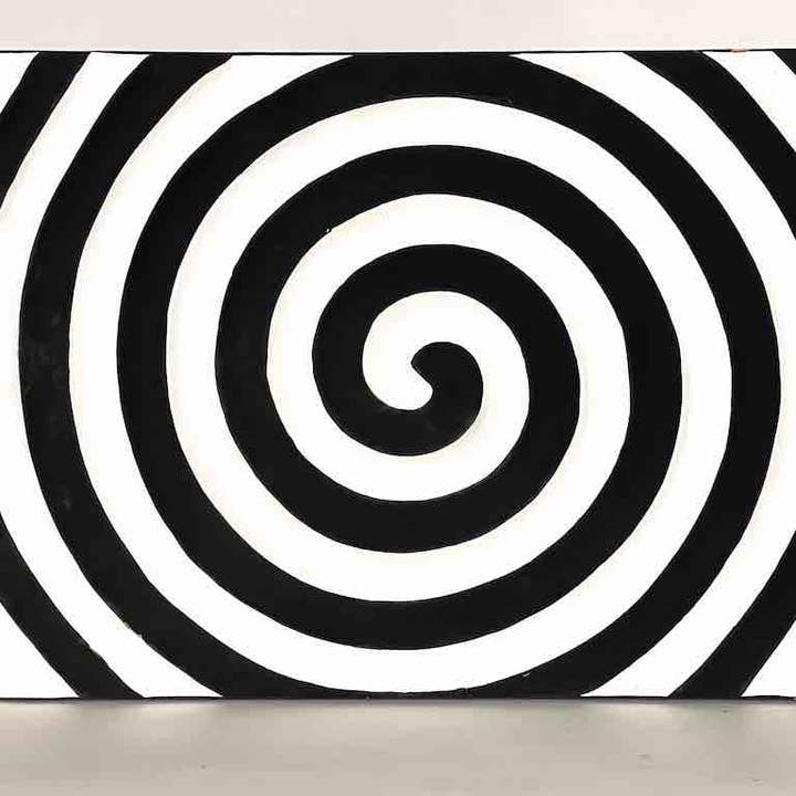The Niger Bend – Großhandel Malen/Zeichnen – Imigongo Royal Tutsi Ruanda Geometrische Schwarzweiss-Tableaus | 11 x 15"
