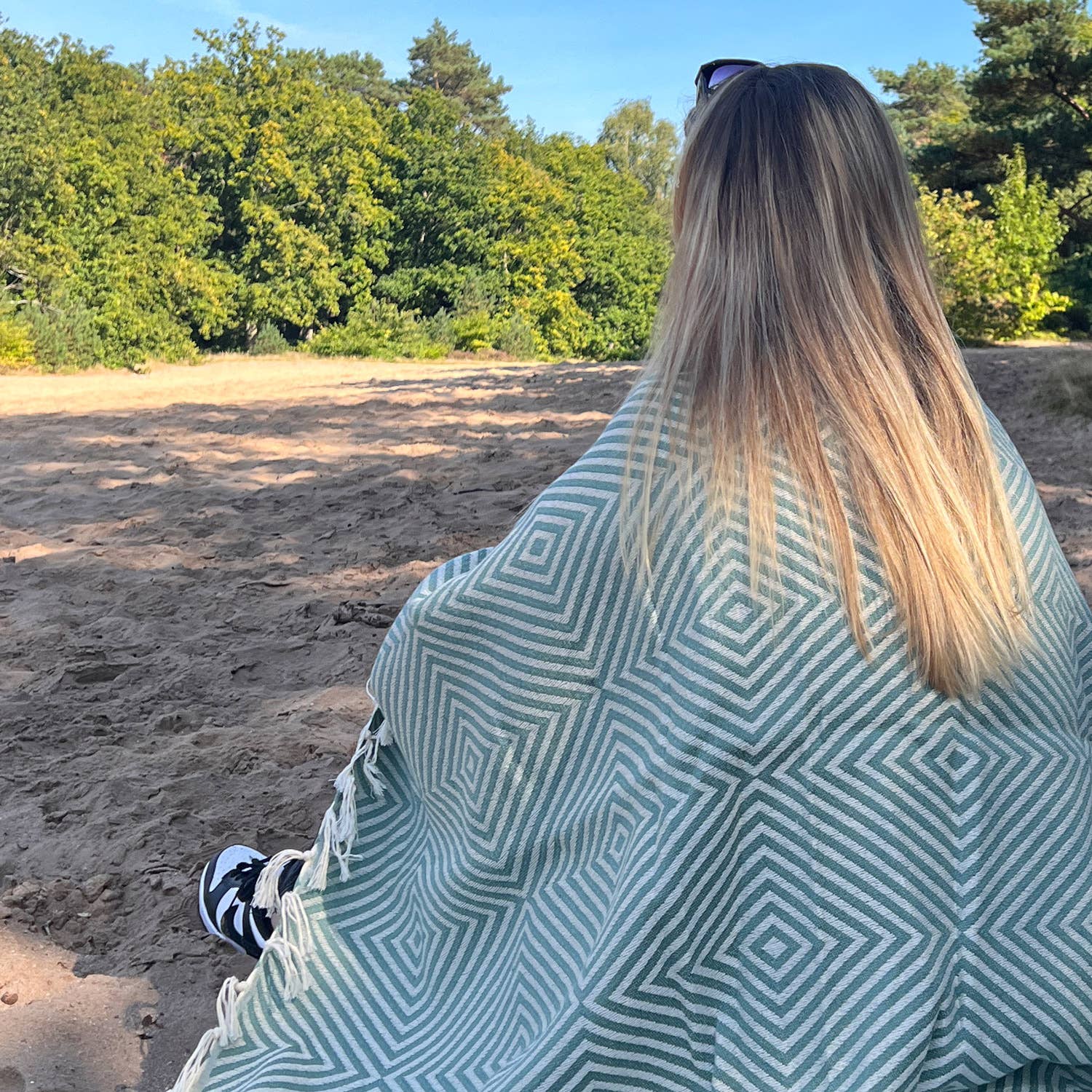 Lantara - Wholesale Throw Blanket - Plaid Oslo - Eucalyptus Green - Wool - 120x150cm1