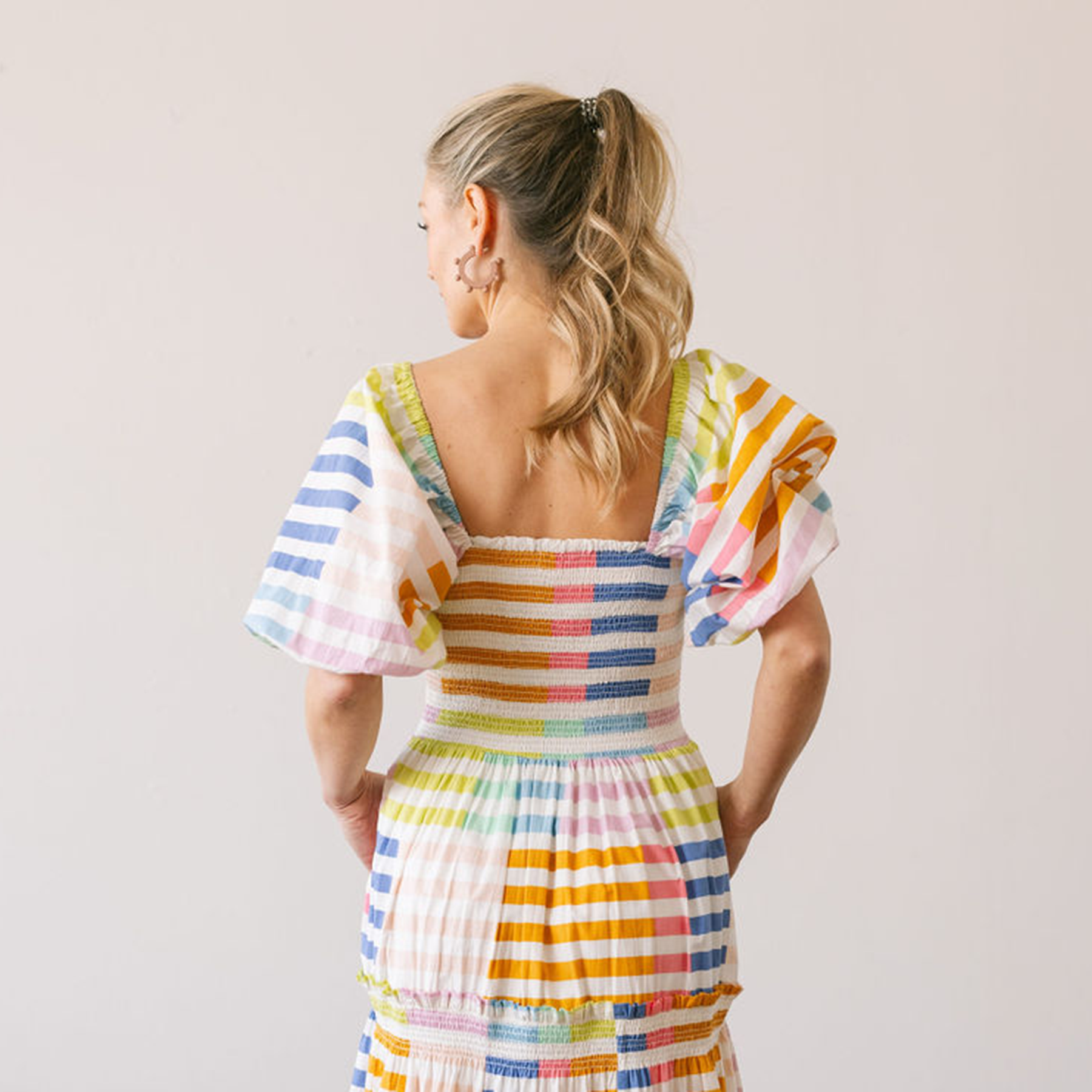 Sunshine Tienda - Wholesale Dress - Women's - Colorful Stripe Tula Dress5