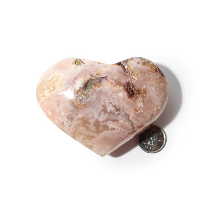 Stonebridge Imports - Wholesale Spiritual Stone/Crystal - Flower Agate Heart7