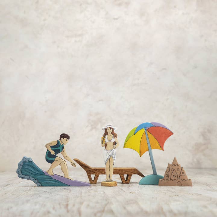 Wooden Caterpillar Toys - Wholesale Wood Toy - Kids - Handcrafted Wooden Sunbather Beach Toy for Kids1