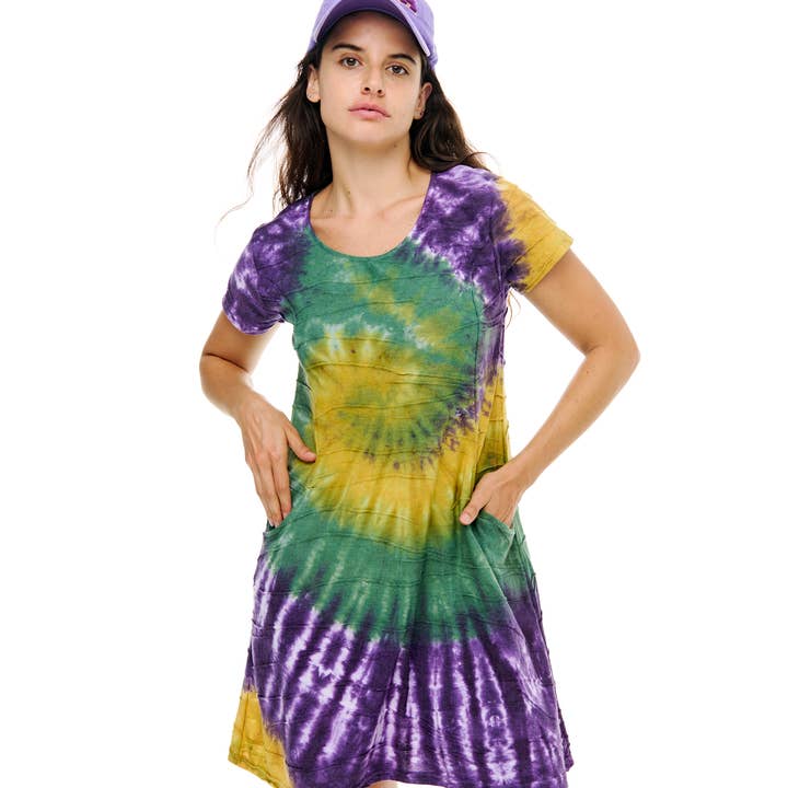 Tie Dye Mardi Gras dress for wholesale by SongLily