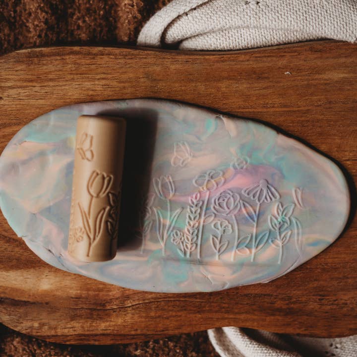 Kinfolk Pantry - Venta al por mayor Juego de manualidades - Niños y bebés - Rodillo de juego de masas con patrón ecológico de flores3