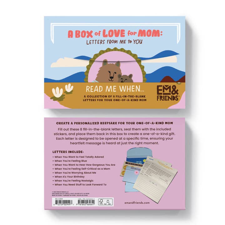 Knock Knock - Wholesale Love Card - A Box of Love for Mom Fill in the Blank Read Me When Letters5