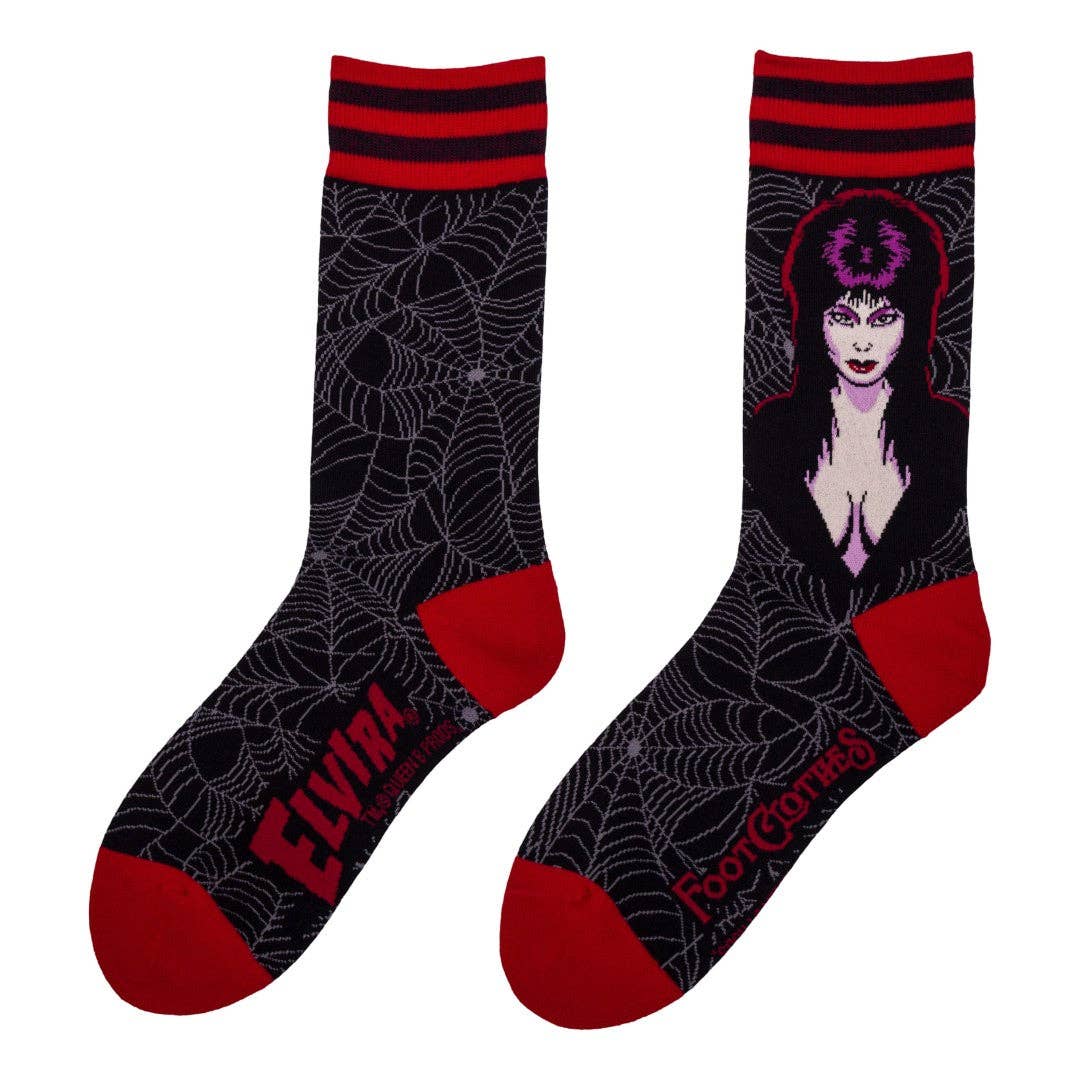 FootClothes LLC – wholesale Socks – Unisex – Elvira Mistress of the Dark Crew Socks2