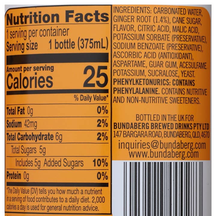 Everyday Supply Co - Wholesale Soda/Carbonated Drink - BUNDABERG SODA GNGR BEER DIET 4PK - Case of 60