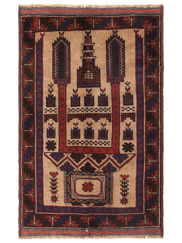 Gebetsteppich 2'8" x 4'2" für den Großhandel von ALRUG