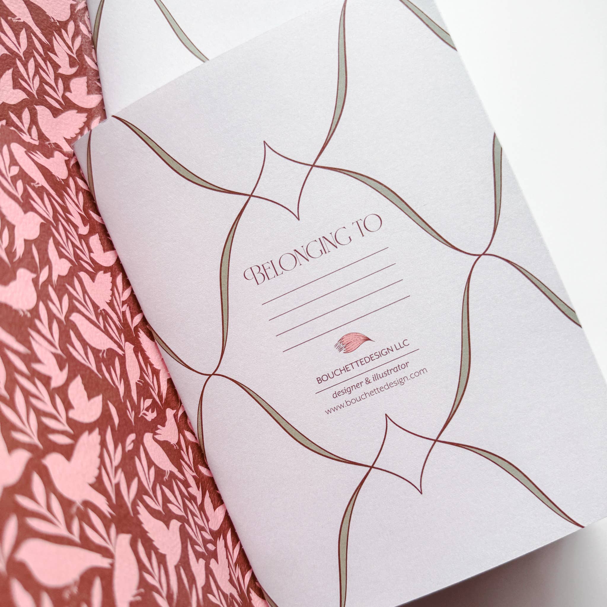 BOUCHETTE & CO. LLC - Wholesale Journal/Diary - FLORAL NOTEBOOKS | Witchwood Fern - Set of Two 5x73