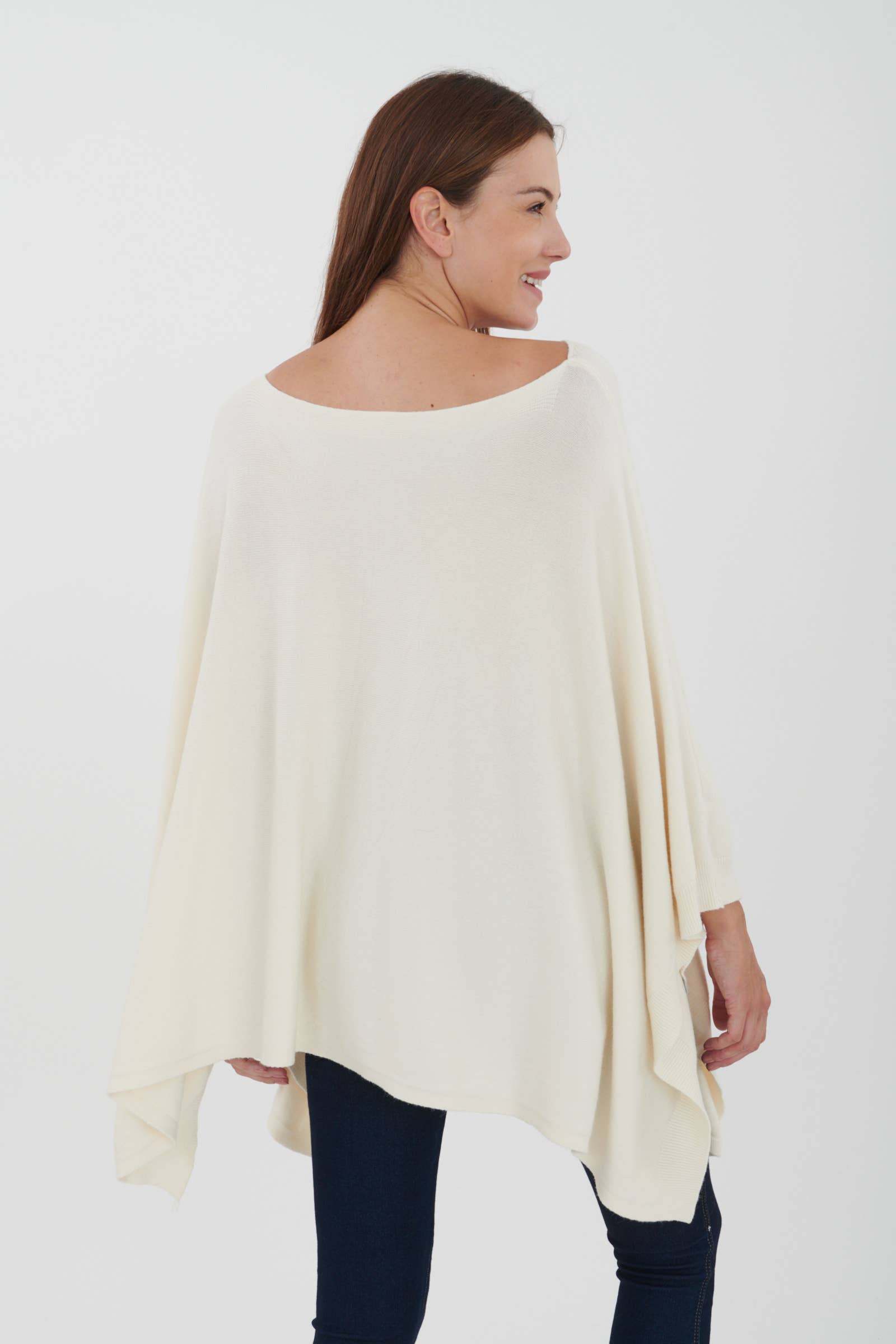 ORNELLA PARIS - Wholesale Poncho - Women's - LEL-P22269 cashmere poncho4