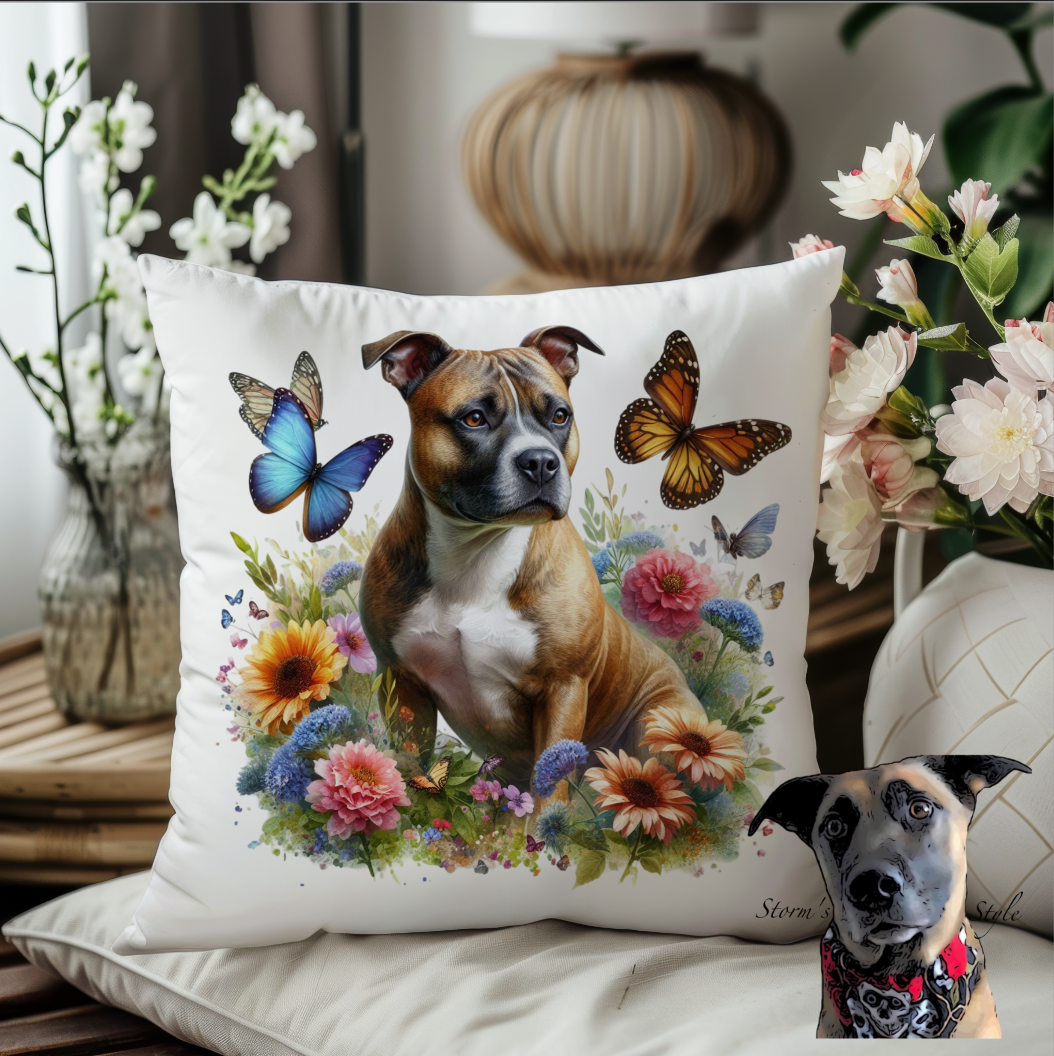 Storms Style – wholesale Throw/decorative pillow – Staffordshire Bull Terrier - Staffie Cushion - 39 designs8
