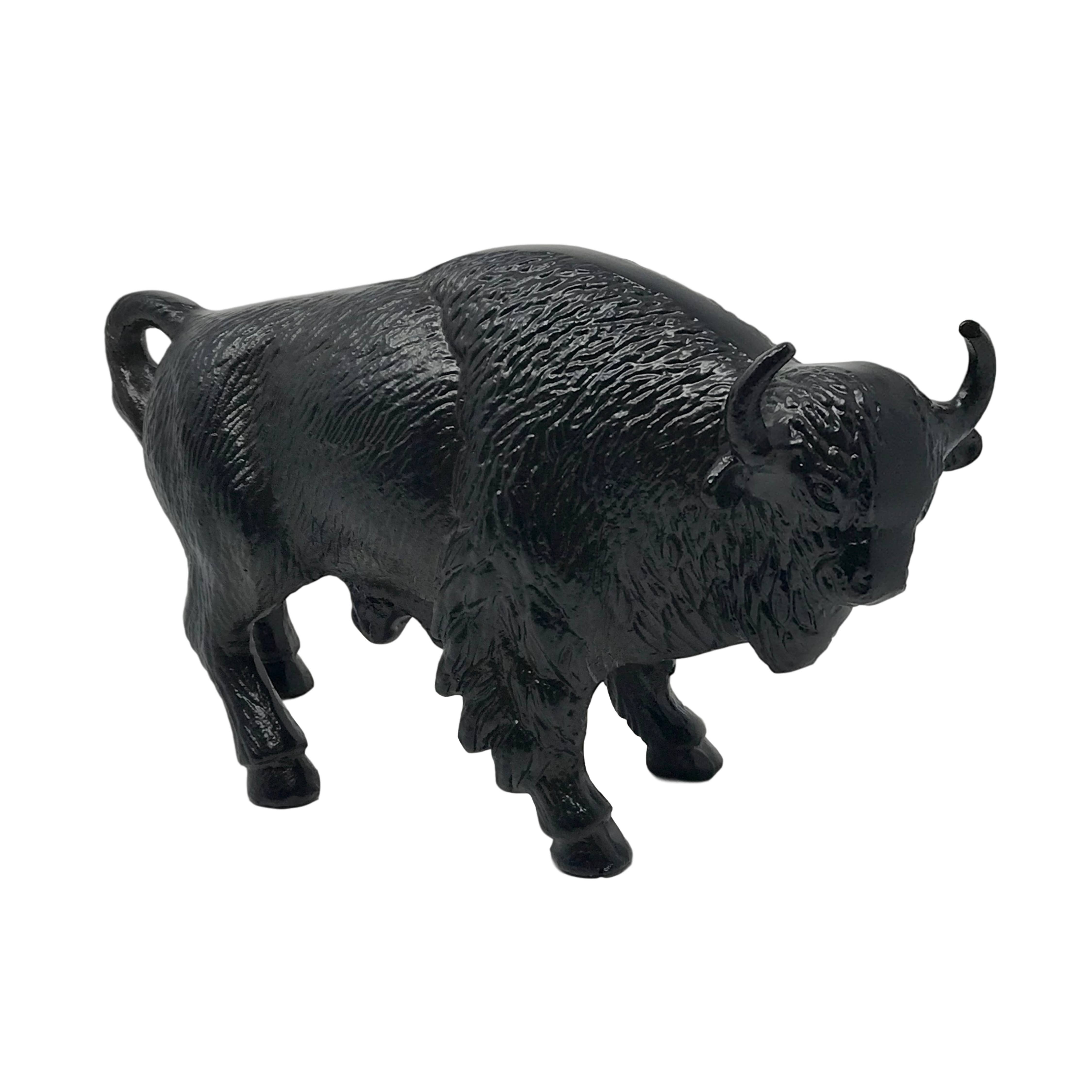 Wilco Home – Großhandel Dekofigur – Tischfigur Buffalo aus Aluminiumguss - erhältlich in 2 Ausführungen5