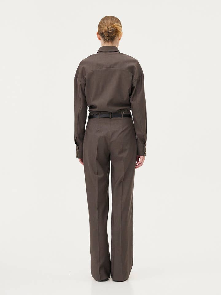 NOYOCO - Wholesale Pants - Women's - Gilia Brown Pants3