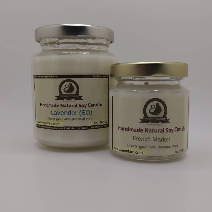 Fragrance 10oz Classic Jar for wholesale by Swann Family Candle Company