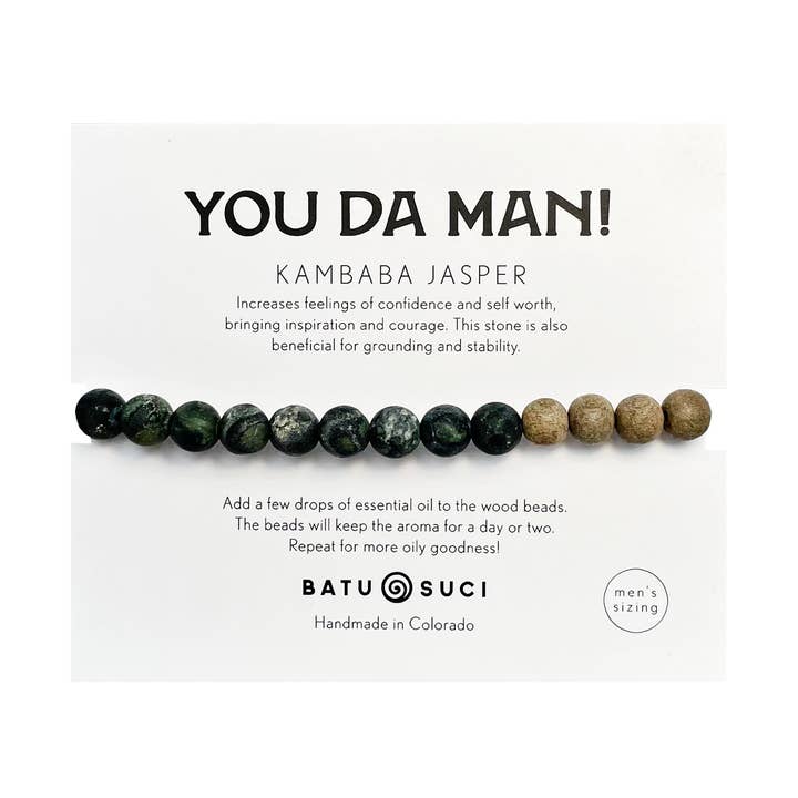 You Da Man Diffuser Bracelet | Kambaba Jasper Aromatherapy Bracelet and other Purchase Wholesale kambaba. Free Returns & Net 60 Terms on Faire trending on Faire.