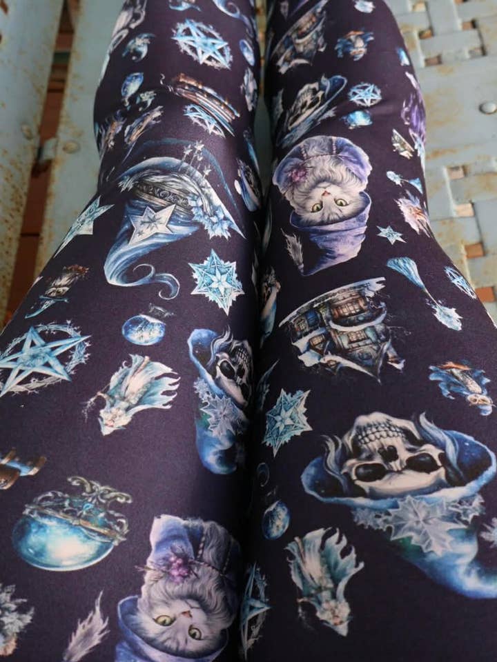Triple Goddess Boutique - Wholesale Fashion Leggings - Women's - Alternative clothing, witchy, The Winter Witch Legging
