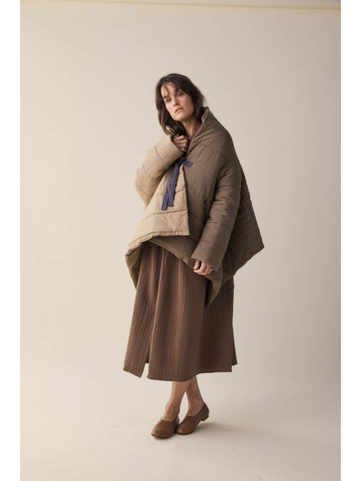 Bronze Grey Blanket quilt jacket for wholesale on Faire1