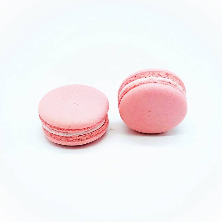 macaron centrale - Wholesale Cookie - Wholesale Rose Raspberry Vegan Macarons | Available in 24 & 48 Pack | A great addition for your bakery establishment or your next party