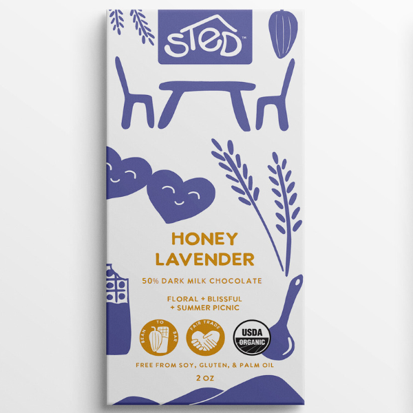 Sted Foods - Wholesale Chocolate Bar - Honey Lavender1