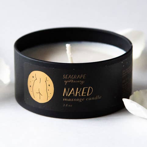VELA DE MASAJE DESNUDA para venta al por mayor de Seagrape Apothecary
